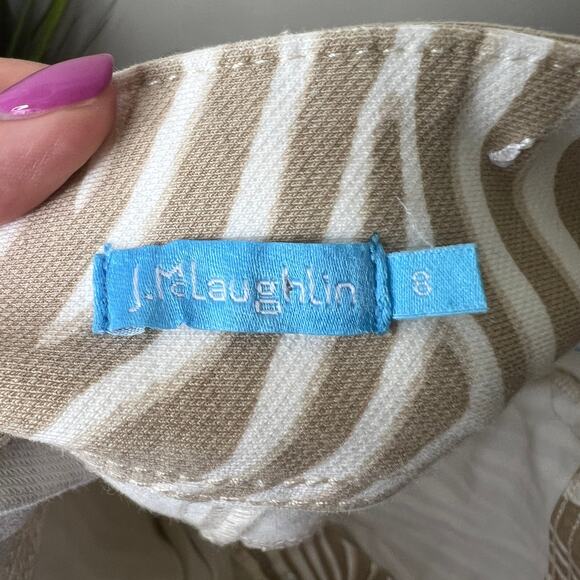 J.‎ McLaughlin Leora Wide Leg Jeans in Tan/Cream Seabray Size 8 MRSP $188 - Picture 8 of 14